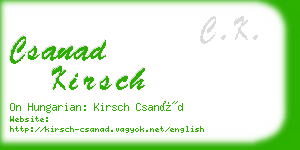 csanad kirsch business card
